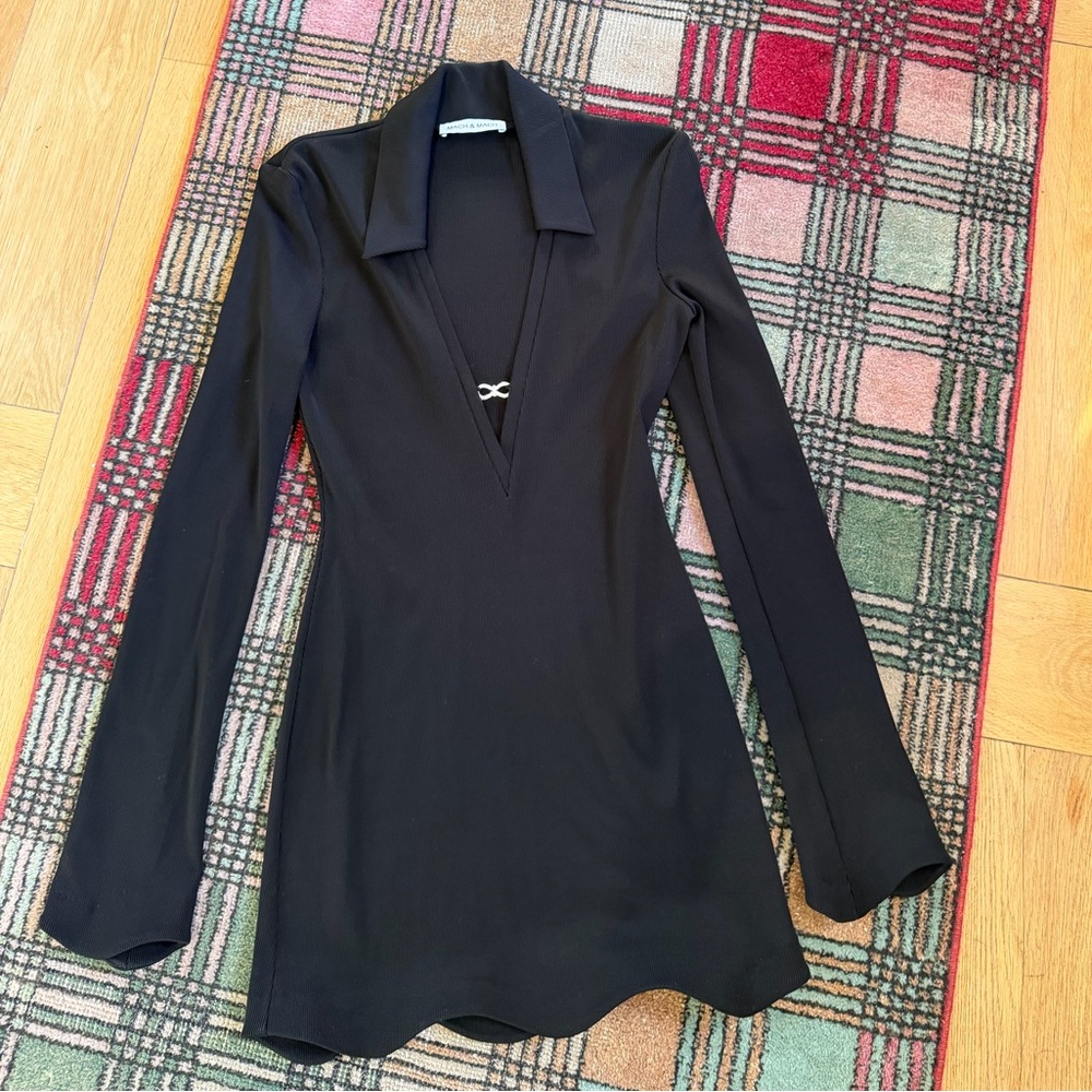 Mach and Mach black Long-Sleeve Dress size 10